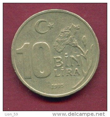 F3485 / -  10 000 Lira - 10 BIN  Lira -  1995  -  Turkey Turkije Turquie Turkei  - Coins Munzen Monnaies Monete - Türkei