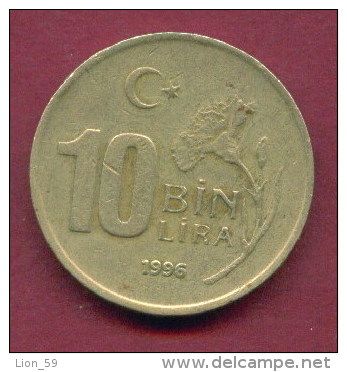 F3486 / -  10 000 Lira - 10 BIN  Lira -  1996  -  Turkey Turkije Turquie Turkei  - Coins Munzen Monnaies Monete - Türkei