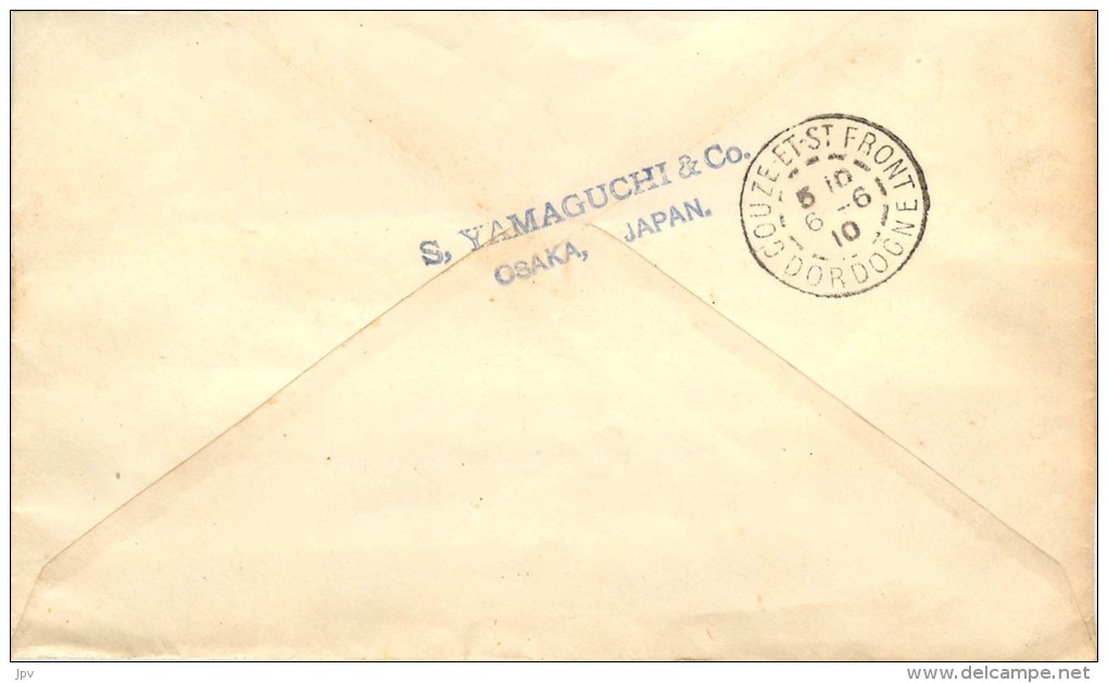 ENVELOPPE RECOMMANDE : OSAKA JAPAN . 1910 . - Covers & Documents