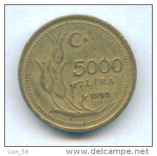 F3500 / -  5 000 Lira -  1995  -  Turkey Turkije Turquie Turkei  - Coins Munzen Monnaies Monete - Türkei