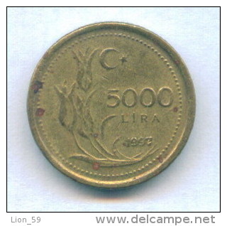 F3501 / -  5 000 Lira -  1995  -  Turkey Turkije Turquie Turkei  - Coins Munzen Monnaies Monete - Turkey