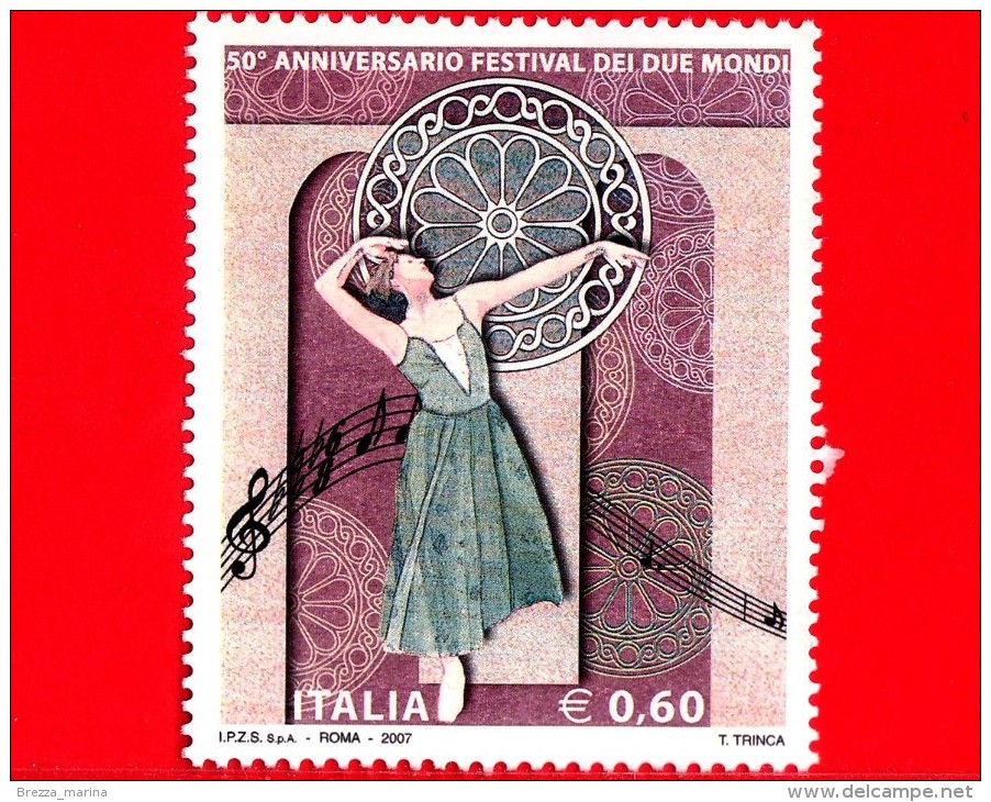NUOVO - ITALIA - 2007 - 50º Anniversario Del Festival Dei Due Mondi, A Spoleto - 0,60 € • Danzatrice - 2001-10: Mint/hinged