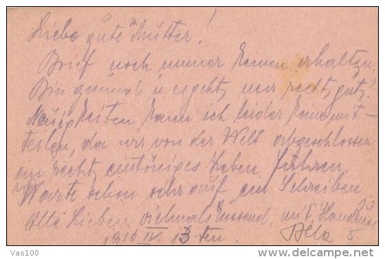 WAR FIELD POSTCARD FROM WORLD WAR 1, CENSORED NR 312, 1916, HUNGARY - Briefe U. Dokumente
