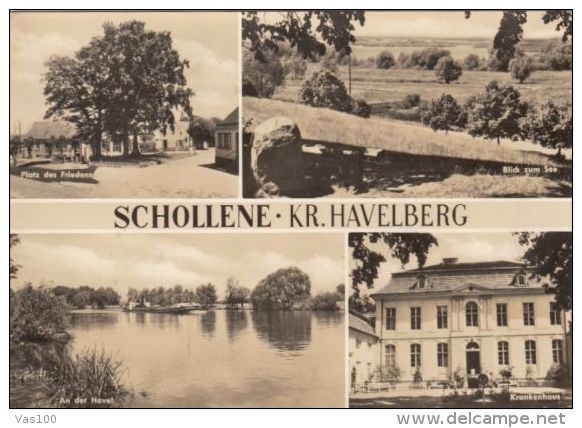 CPA HAVELBERG, SCHOLLENE- SQUARE, PLAINS, SANATORIUM, LAKE - Havelberg