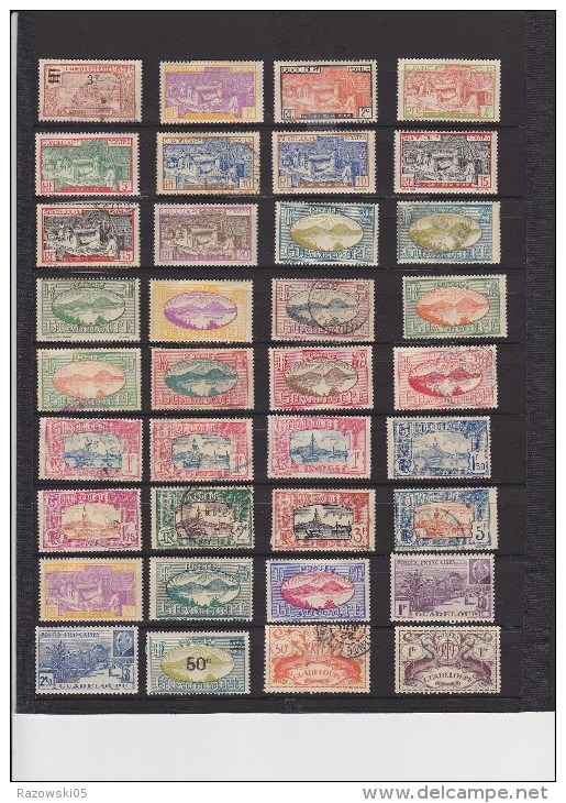 FRANCE.TIMBRE.COLONIE FRANCAISE.GUADELOUPE.COLL ECTION.LOT.3 SCANS + DE 100 TIMBRES DIFFERENTS - Oblitérés