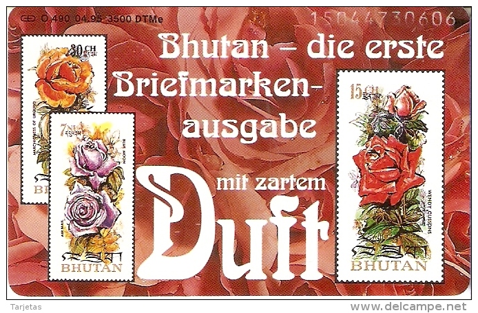 TARJETA DE ALEMANIA CON UNOS SELLOS DE FLORES (FLOR-FLOWER) STAMP  NUEVA-MINT - Sellos & Monedas