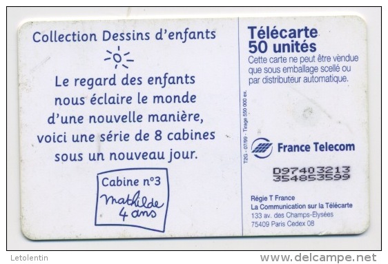 FRANCE - DESSINS D'ENFANT - MATHILDE - 50 U  (USAGÉ) - 1999