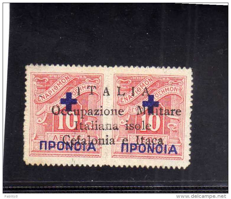 OCCUPAZIONE ITALIANA CEFALONIA E ITACA 1941 PREVIDENZA SOCIALE DEL 1937 SOPRASTAMPATO OVERPRINTED MNH SIGNED - Cefalonia & Itaca