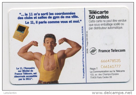 FRANCE - SUR LE 11 ME MUSCLER LES BICEPS - 50 U  (USAGÉ) - 1996