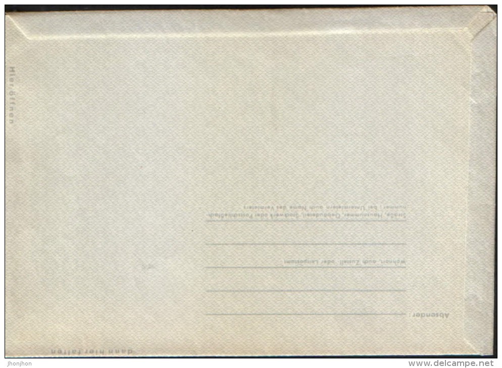 Germany/ DDR - Postal Stationery  Cover ( Folded Letter), 1957 Unused - F1/a - Umschläge - Ungebraucht