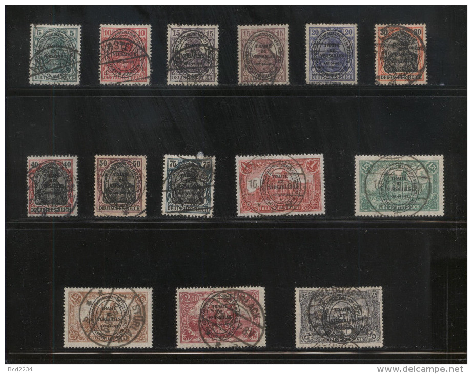 POLAND ALLENSTEIN PLEBISCITE 2ND OVERPRINT SERIES OF 14 USED WW1  WORLD WAR 1 GERMANY TREATY OF VERSAILLES EAST PRUSSIA - Unused Stamps