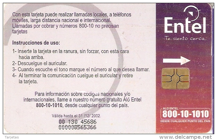 TARJETA DE BOLIVIA DE ENTEL TARJETA CHIP  Bs10 COMUNICACION VELOZ - Bolivien