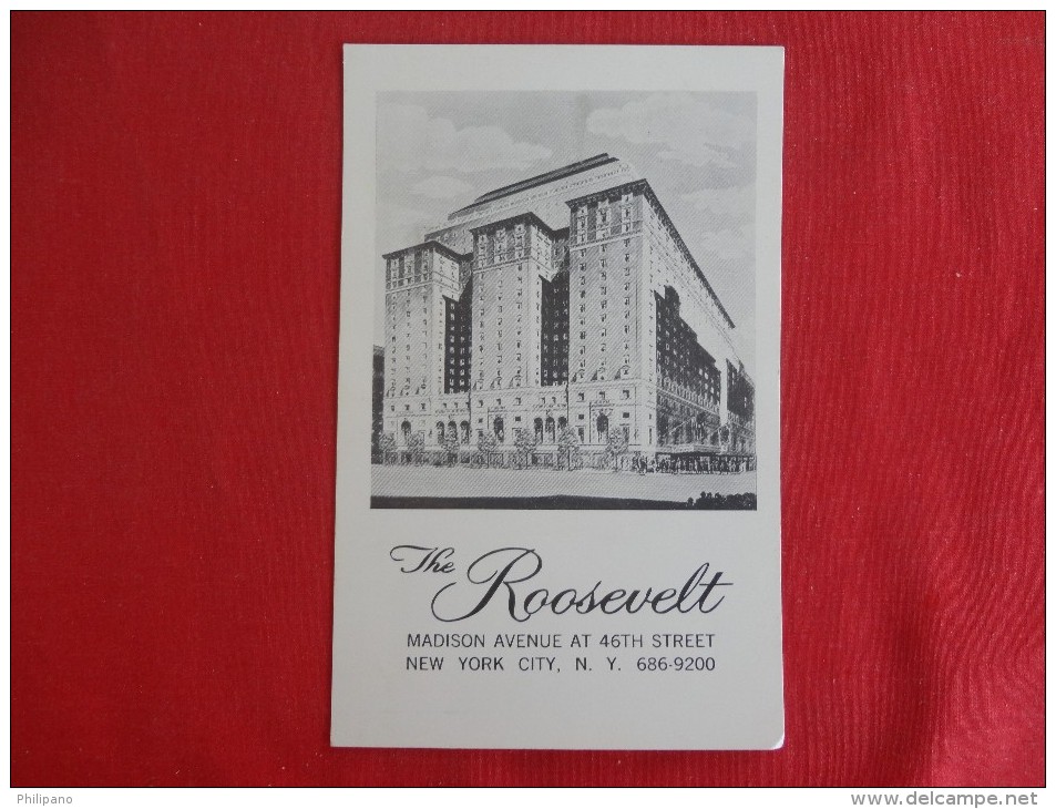 - New York > New York City  The Roosevelt Hotel  46 Th Street  Not Mailed    Ref 1296 - Manhattan
