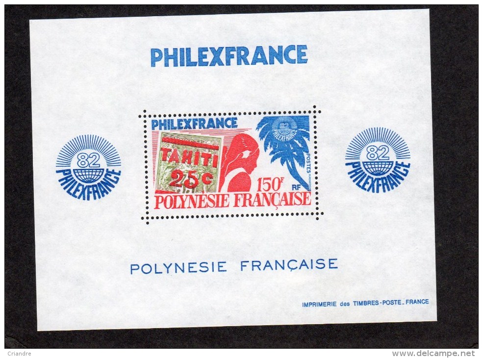 Polynésie Française:1982 "philexfrance82"N° 6** - Blocs-feuillets