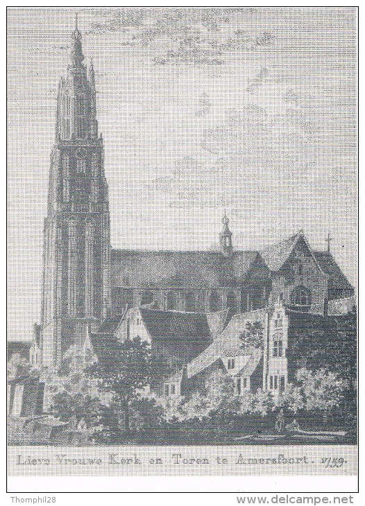 AMERSFOORT - Lieve Vrouwe Kerk En Toren Te Amersfoort 1759 - Reproduction - Non Circulée, 2 Scans - Amersfoort