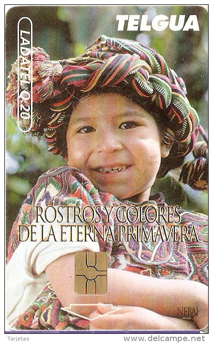 TARJETA DE GUATEMALA DE ROSTROS Y COLORES - Guatemala