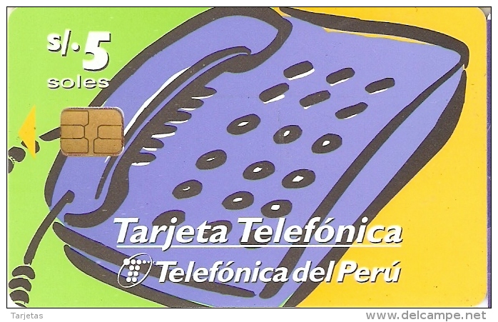 TARJETA DE PERU DE TELEFONICA DE TELEFONO POPULAR - Peru