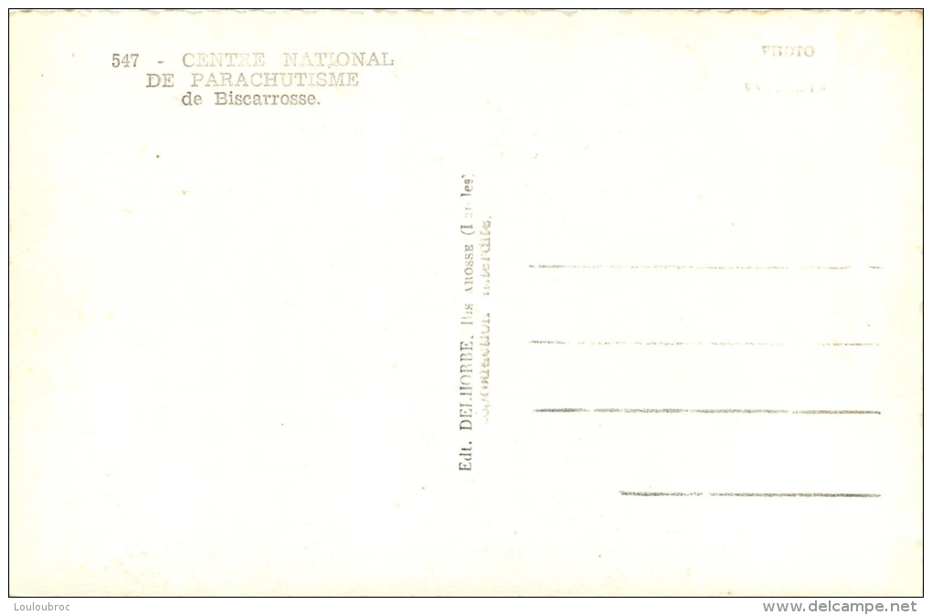 CENTRE NATIONAL DE PARACHUTISME DE BISCARROSSE - Paracadutismo