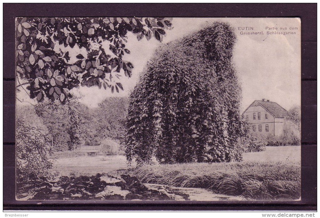 AK EUTIN : Partie Aus Dem Grossherz. Schlossgarten    Karte Gel. 1913 - Eutin