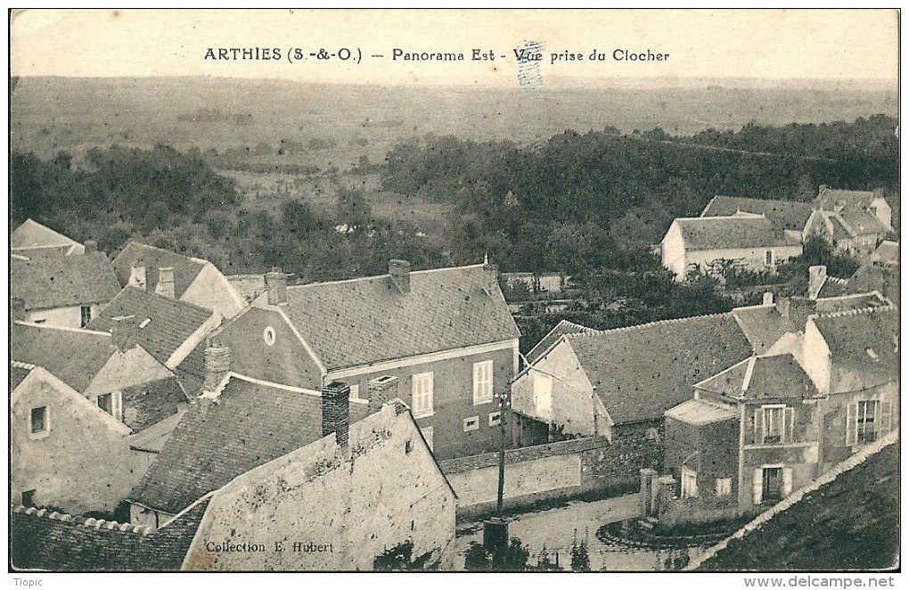 ARTHIES       ( 95 )          Panorama           Vue  Prise  Du  Clocher . - Arthies