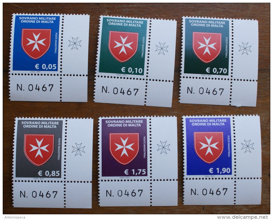 SMOM 2014 - CROCE OTTAGONA COMPLETE SET MNH** - Malta (Orde Van)