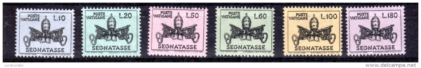 VATICAN - 1968 - Postage Due - Sc J19 To J24 - VF MNH - Taxes