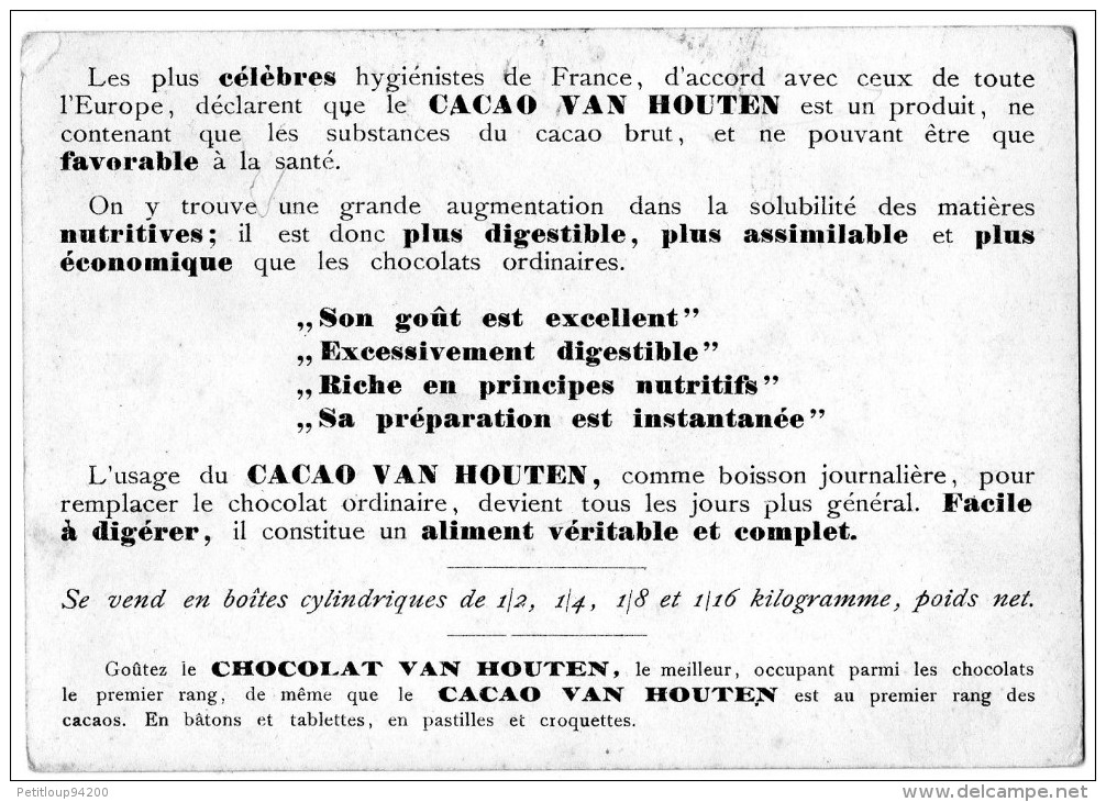 CHROMO  CACAO VAN HOUTEN    La Peche  === - Van Houten