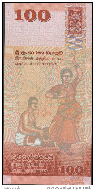O) 2010 SRI LANKA,SPECIAL EDITION- BANKNOTE, 100 RUPEES, BIRD, BUTTERFLIES, CASCADE, DANCE-MRIDANGAM, - Sri Lanka (Ceylon) (1948-...)