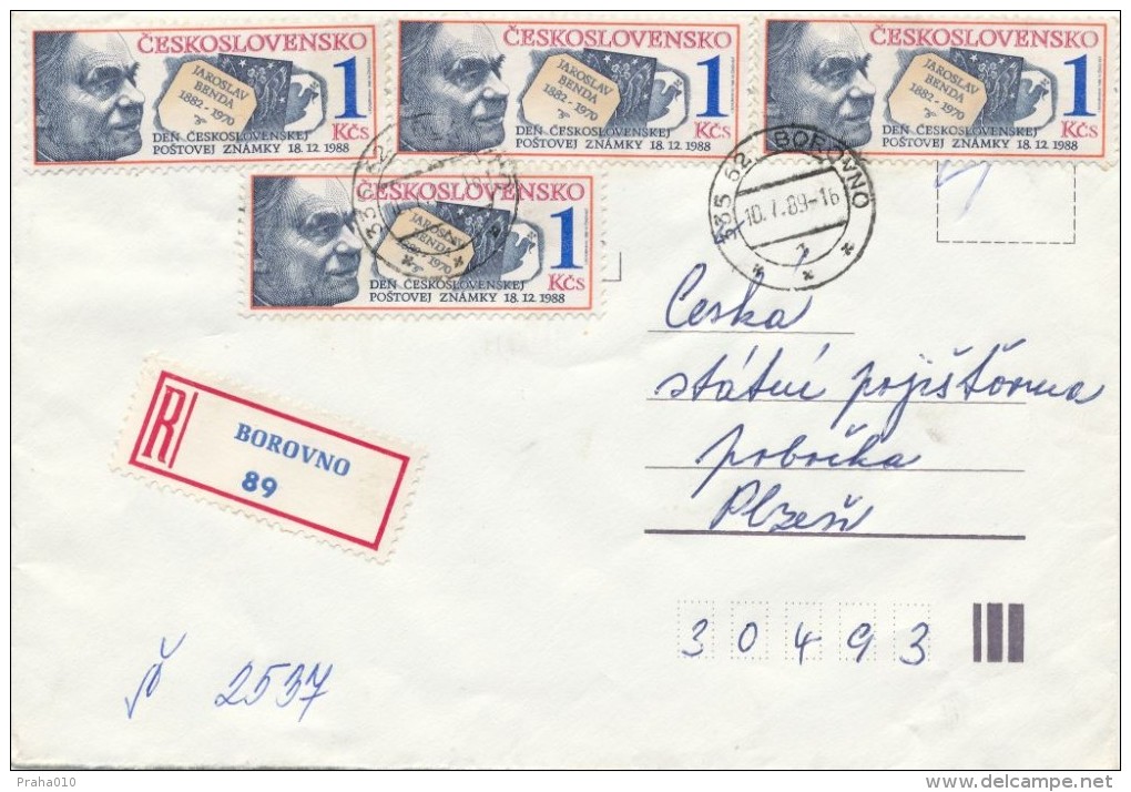 I2634 - Czechoslovakia (1989) 335 62 Borovno - Lettres & Documents