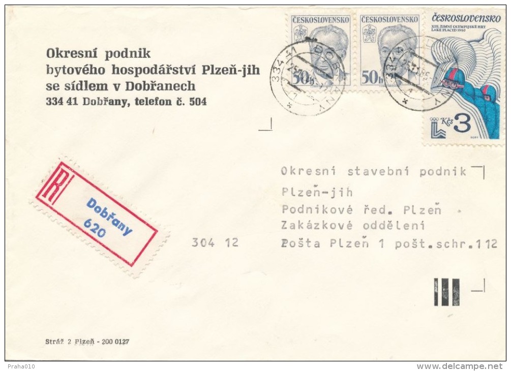 I2639 - Czechoslovakia (1985) 334 41 Dobrany - Lettres & Documents