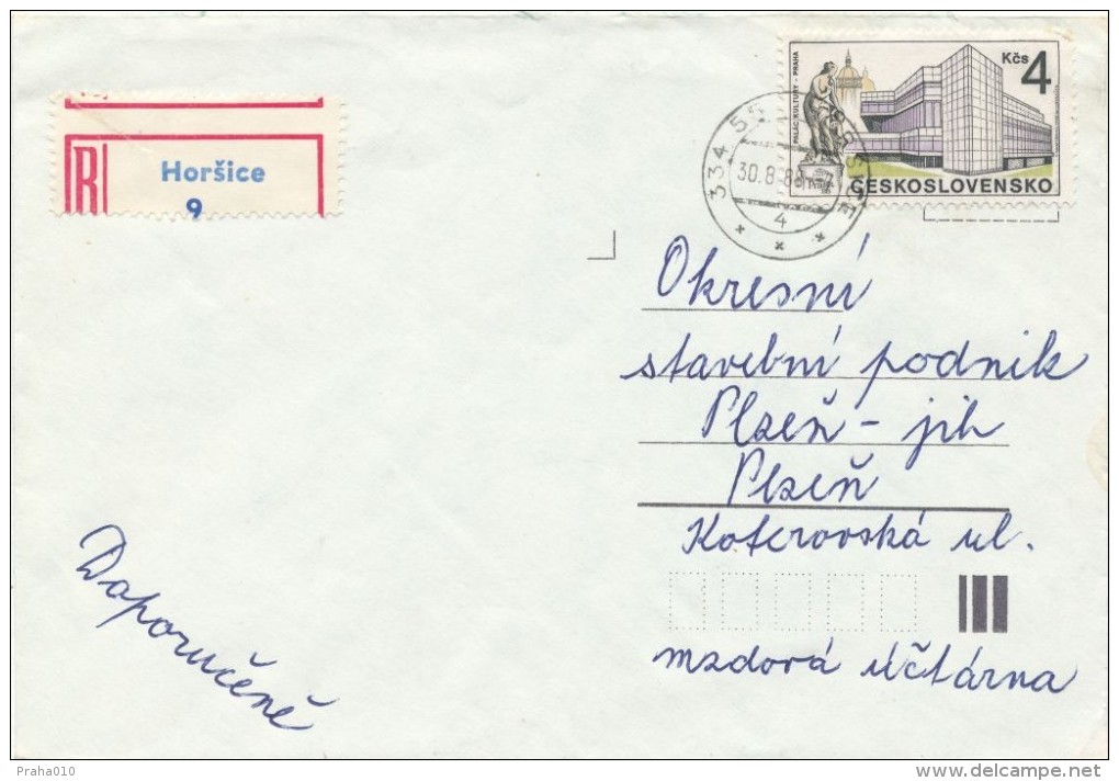 I2644 - Czechoslovakia (1988) 334 55 Horsice - Lettres & Documents
