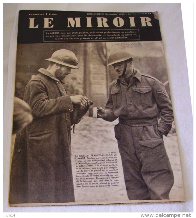 LE MIROIR 31 DECEMBRE 1939 NOUVELLE SERIE N° 18 - 1900 - 1949