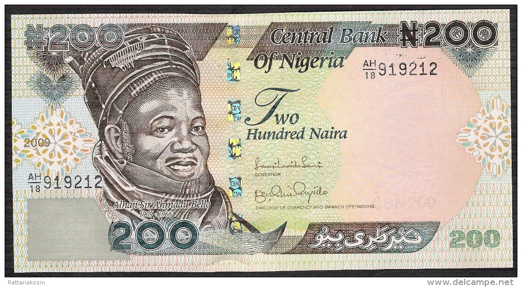 NIGERIA P29m   200 NAIRA  2009 #AH/18  Signature 18  UNC. - Nigeria