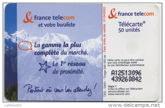 FRANCE - VOTRE BURALISTE - 50 U  (USAGÉ) - 2001