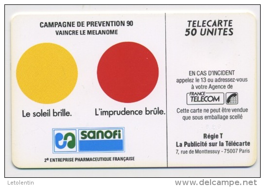 FRANCE - SANOFI - 50 U  (USAGÉ) - 1990