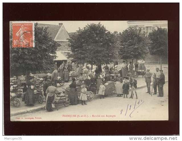 78 Freneuse  Marché Aux Asperges  édit. Lavergne  , Animée , - Freneuse