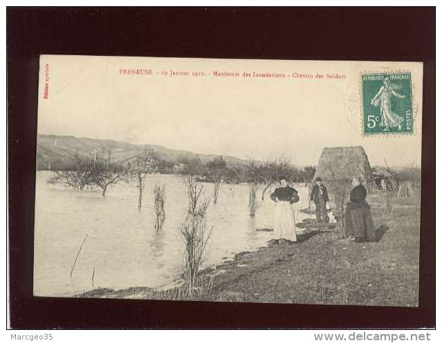 78 Freneuse  29 Janvier 1910 Maximum Des Inondations Chemin Des Soldats   édit. Spéciale  Animée - Freneuse