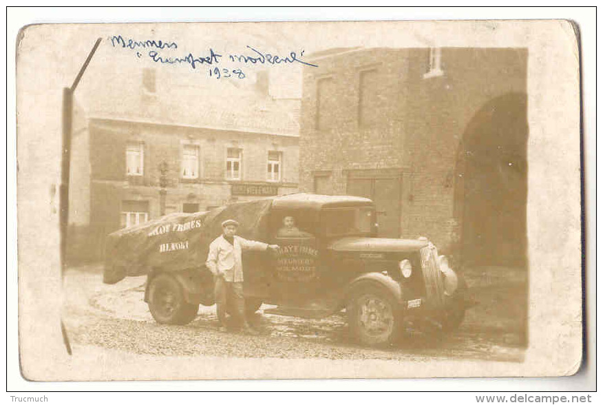 E2176 - MILMORT *rue Sous Thier-en Face De La Ferme BRUNIX-meuniers GHAYE Frères*debout Félicien*camion* Carte Photo* - Herstal