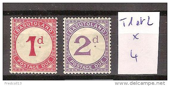 Basutoland Taxes 1 & 2 * Côte 4 € - 1933-1964 Kronenkolonie