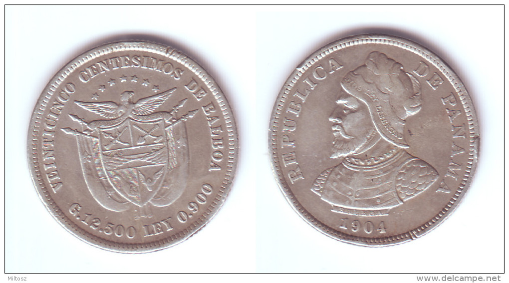 Panama 25 Centesimos 1904 - Panama