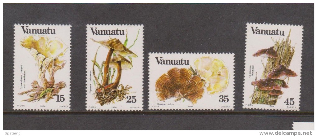 Vanuatu 1984 Fungi Mushroom Set 4 MNH - Mushrooms