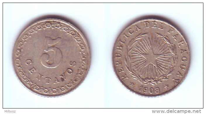 Paraguay 5 Centavos 1908 - Paraguay