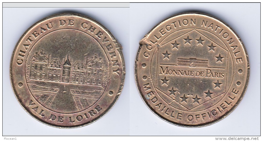 **** CHATEAU DE CHEVERNY - VAL DE LOIRE 1999 - NON DATEE - MONNAIE DE PARIS (LIRE NOTA)**** EN ACHAT IMMEDIAT !!! - Undated