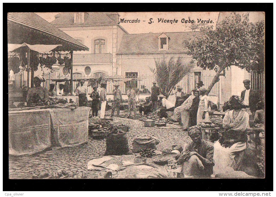 CAP VERT St Vicente Cabo Verde, St Vincent, Mercado, Marché, Bien Animée, Ed Frusoni, 190? - Cap Verde