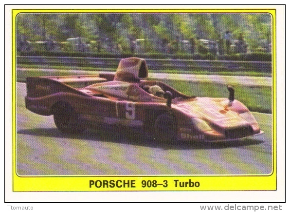 Panini Super Auto Sticker/Autocollant No 44  -  Porsche 908-3 Turbo - Edizione Italiana