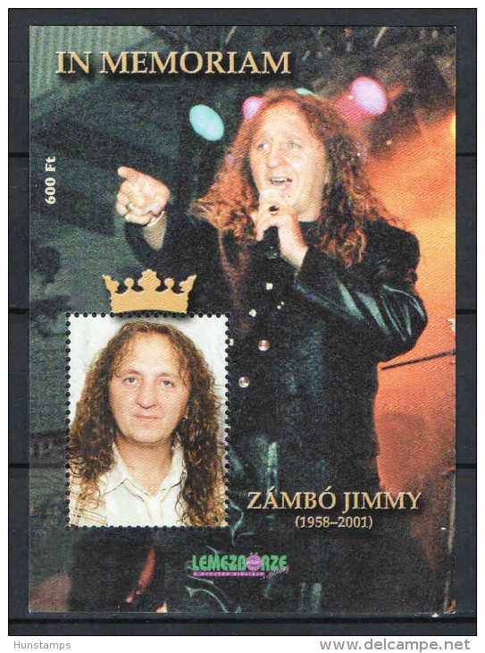 Hungary 2001. Jimmy Zambo Music Commemorative Sheet Special Catalogue Number: 2001/18. - Herdenkingsblaadjes