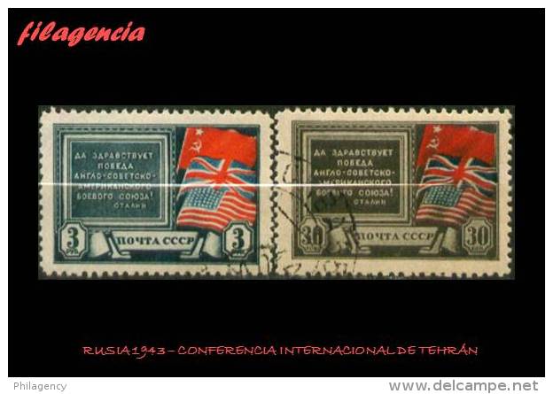 USADOS. RUSIA. 1943 CONFERENCIA DE LAS POTENCIAS ALIADAS EN TEHRÁN - Usados