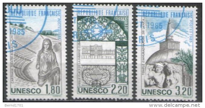 Frankreich / France # UNESCO - Mi-Nr 34/36 Gestempelt / Used (K338) - Gebraucht