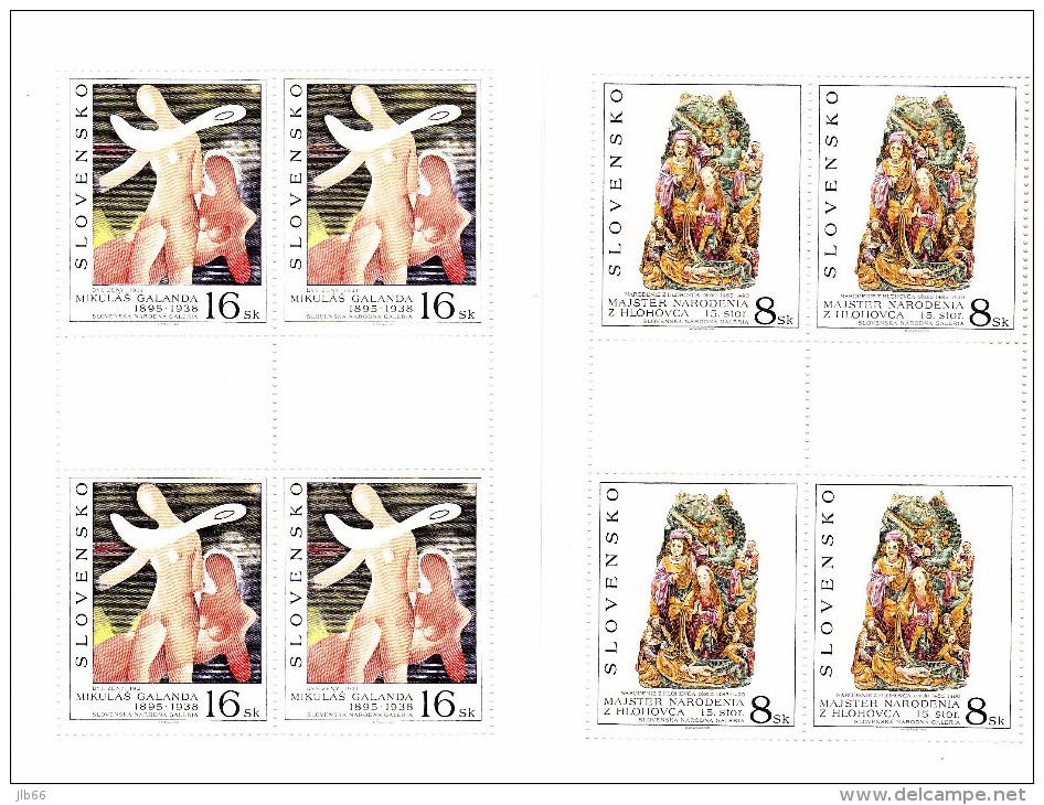 2 Blocs De 4 Timbres Art 1995 Neufs YT 205/206 / 2 Sheets Art 1995 Mint Mi 243/244 - Blocchi & Foglietti