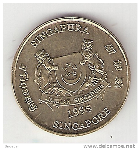 Singapore 5 Cents 1995 Km 99    Unc - Singapour